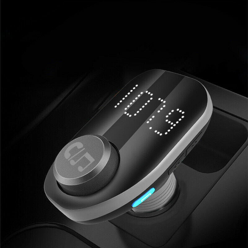 9V-28V Car Bluetooth MP3 Hands-free Player FM Transmitter EQ Bass QC3.0 Charger