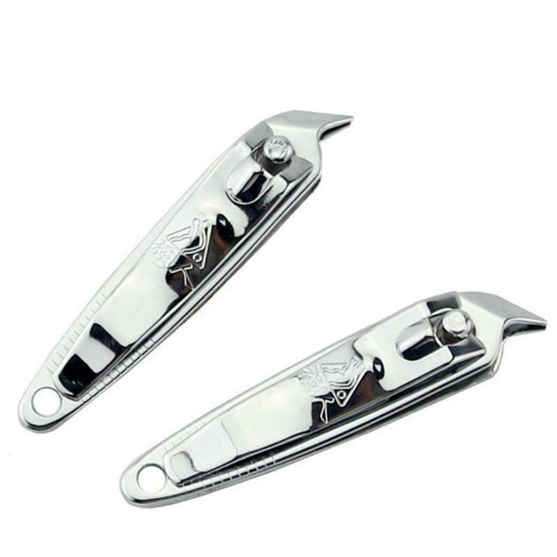 2PCS Stainless Steel Slanted Edge Nail Cutting Clippers Pedicure Manicure Tool