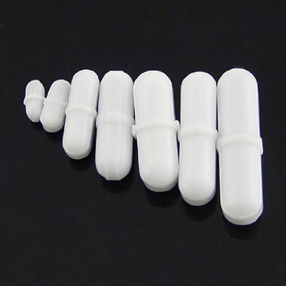 7pcs PTFE magnetic stirrer mixer stir bar White Color