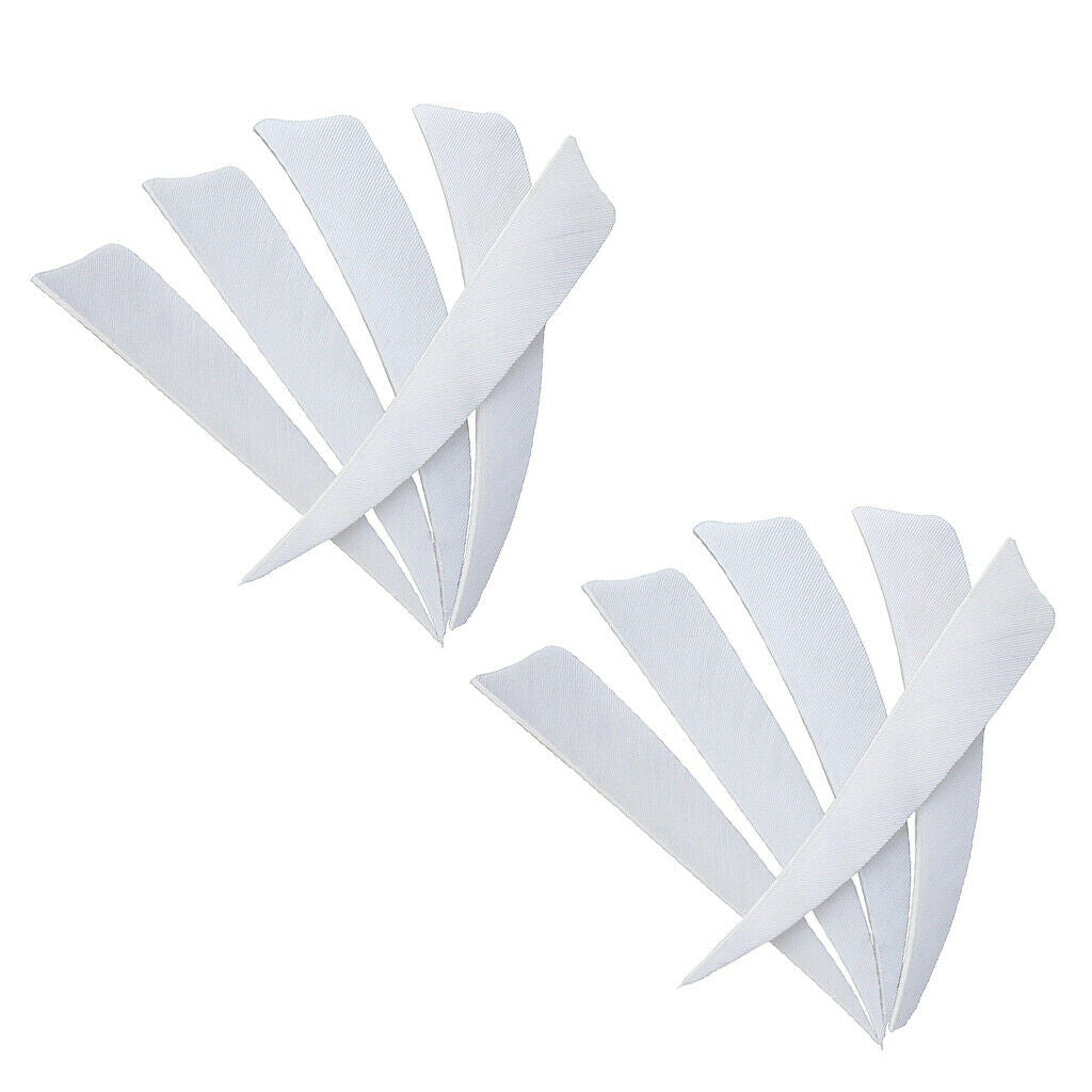 12Pcs 3 inch Feather Arrow Vane Fletchings for DIY Arrow Archery Bow White