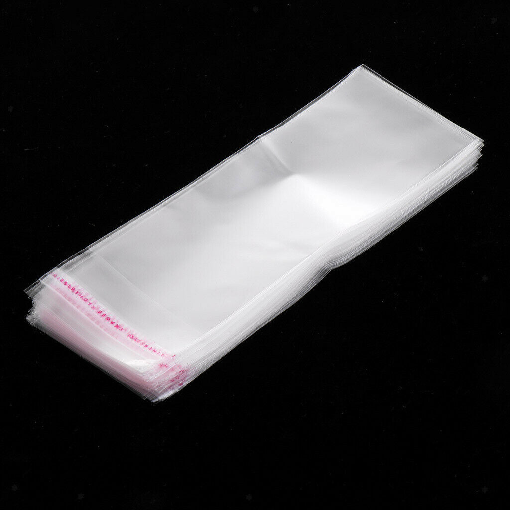 100x transparent sachet with self-adhesive cellophane bags - 7.1 x