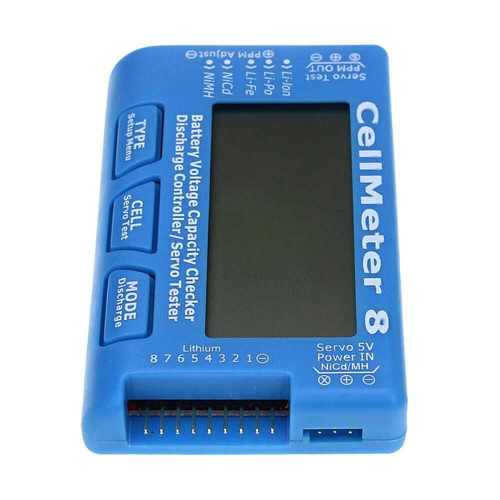 RC Cellmeter-8 Battery Capacity Checker Servo Tester CellMeter 8 for 2-8S LiPo