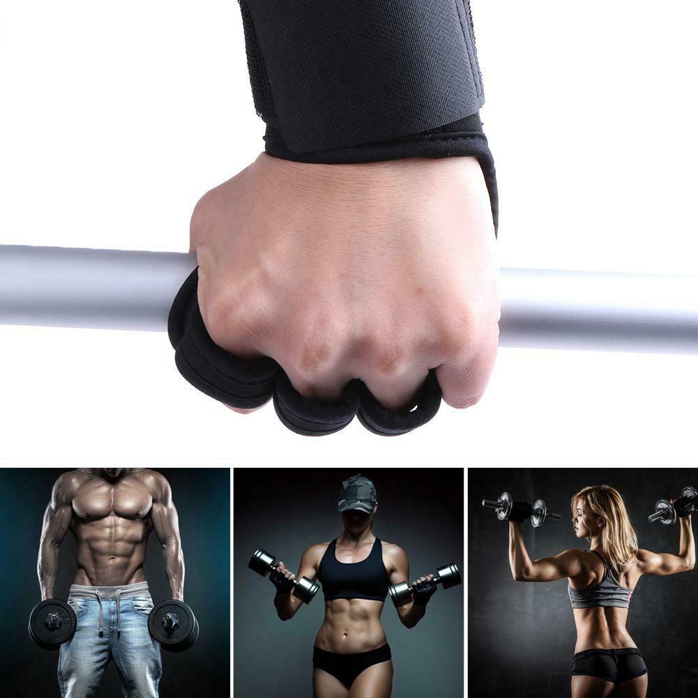 Anti Skid Half Finger Gym Exercise Fitness Dumbbell Training Bracer Glove @