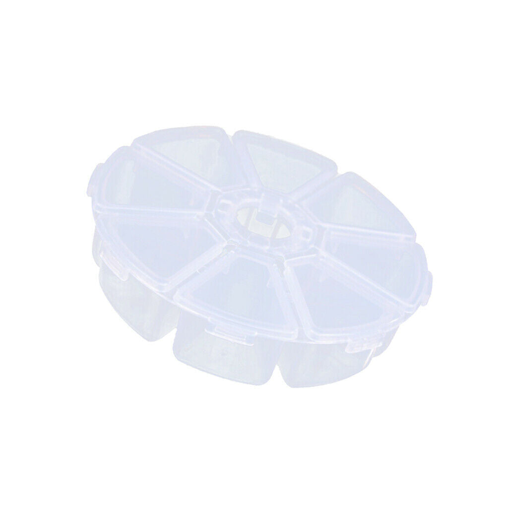8 Value Round Transparent Electronic Components Storage Assortment Case