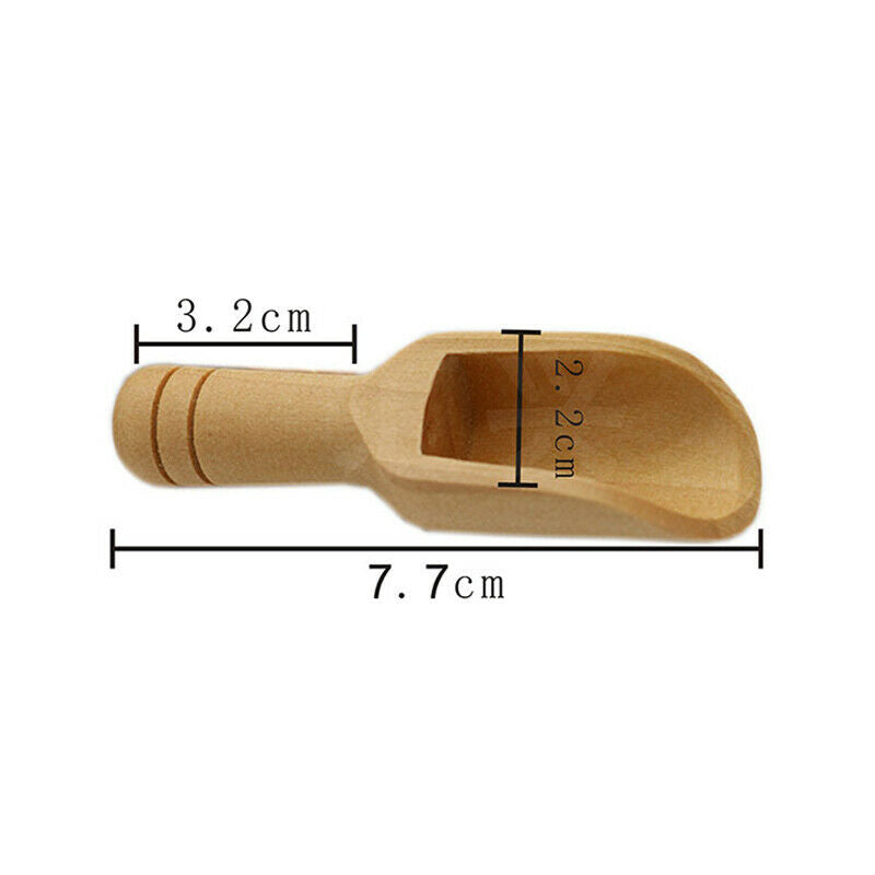 Mini Wooden Scoops Bath Salt Spoon Candy Flour Spoon Scoops Kitchen Utens.l8