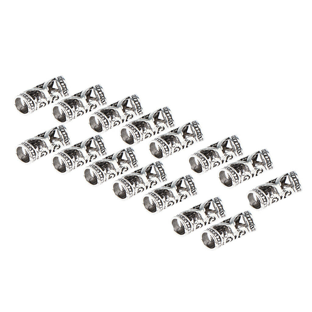 25Pcs Hair Tube Bead Dreadlock Braiding Jewelry Beard Hair Decor Accessories