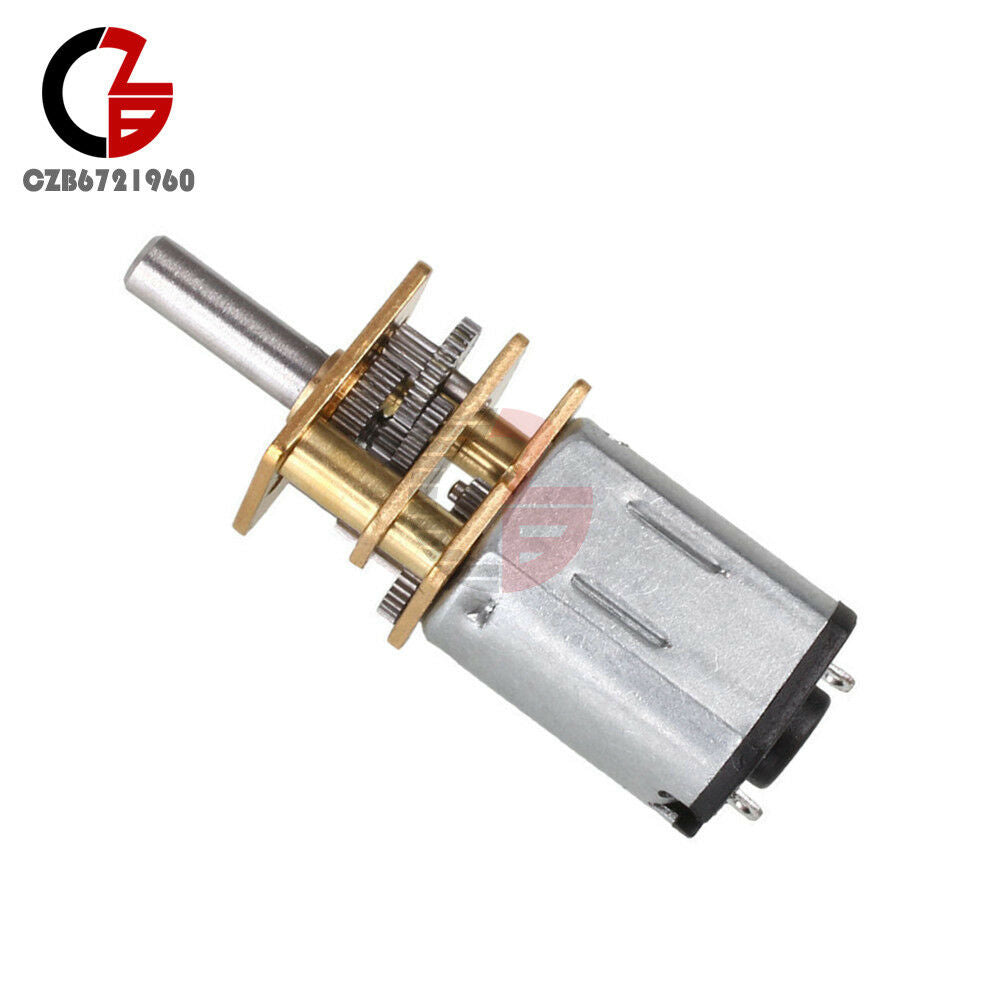 DC 12V 600RPM Micro Speed Reduction Gear Motor Metal Gearbox Wheel Shaft