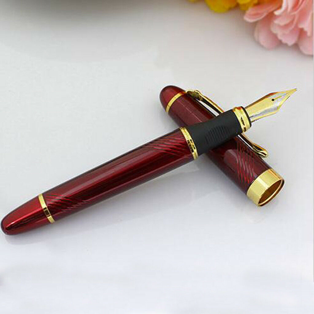 2pcs Jinhao X450 X750 Golden Clip Stripes Medium Nib Fountain Pens Ink Pens