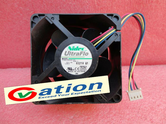 For 1Pcs Nidec 7CM 7038 4-Wire PWM Fan T70E12BGA5-57 12V 0.80A