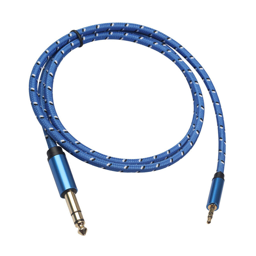 6.35mm to 3.5mm 1/8" Male to Male Cable for iPod Amplifier PC Guitar Mixer