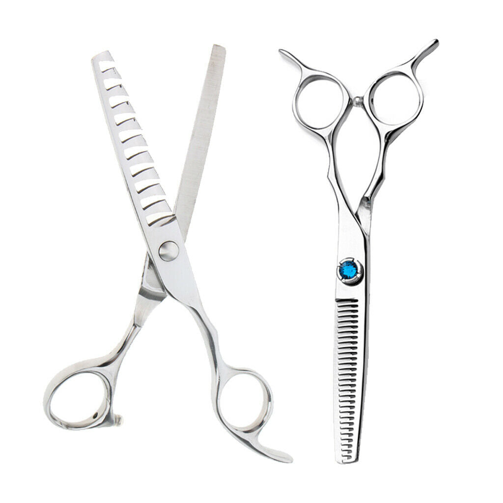 2 Pieces Hair Cutting Scissors Hairdressing Thinning Shears Kit Barber Cape