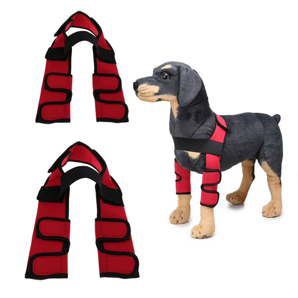 Red M and L 2x Dog Leg Wrap Protects Brace for Injury Sprain Protection