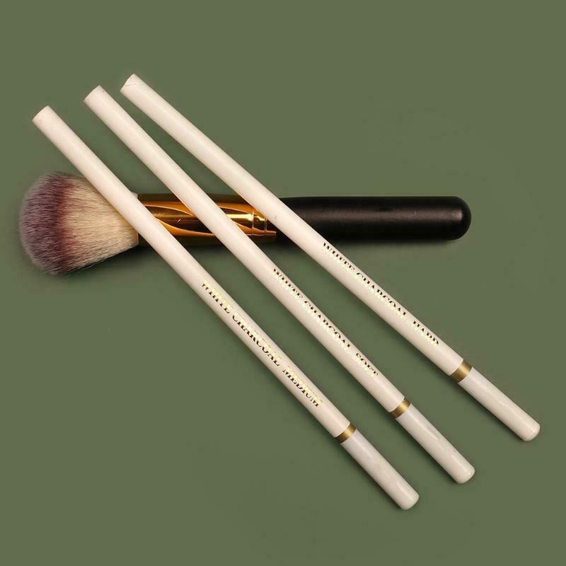 3pcs White Sketching Charcoal Drawing Pencil Art Set Art Painting Stationery