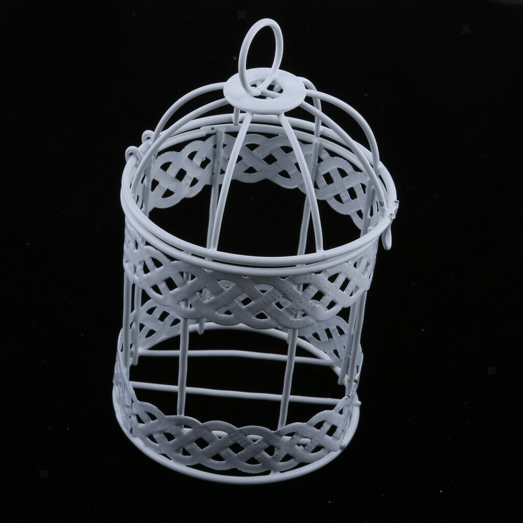 3pcs Bird Cage Shaped Plant Stand Flower Stand Bird Cage Nordic Retro Hanging