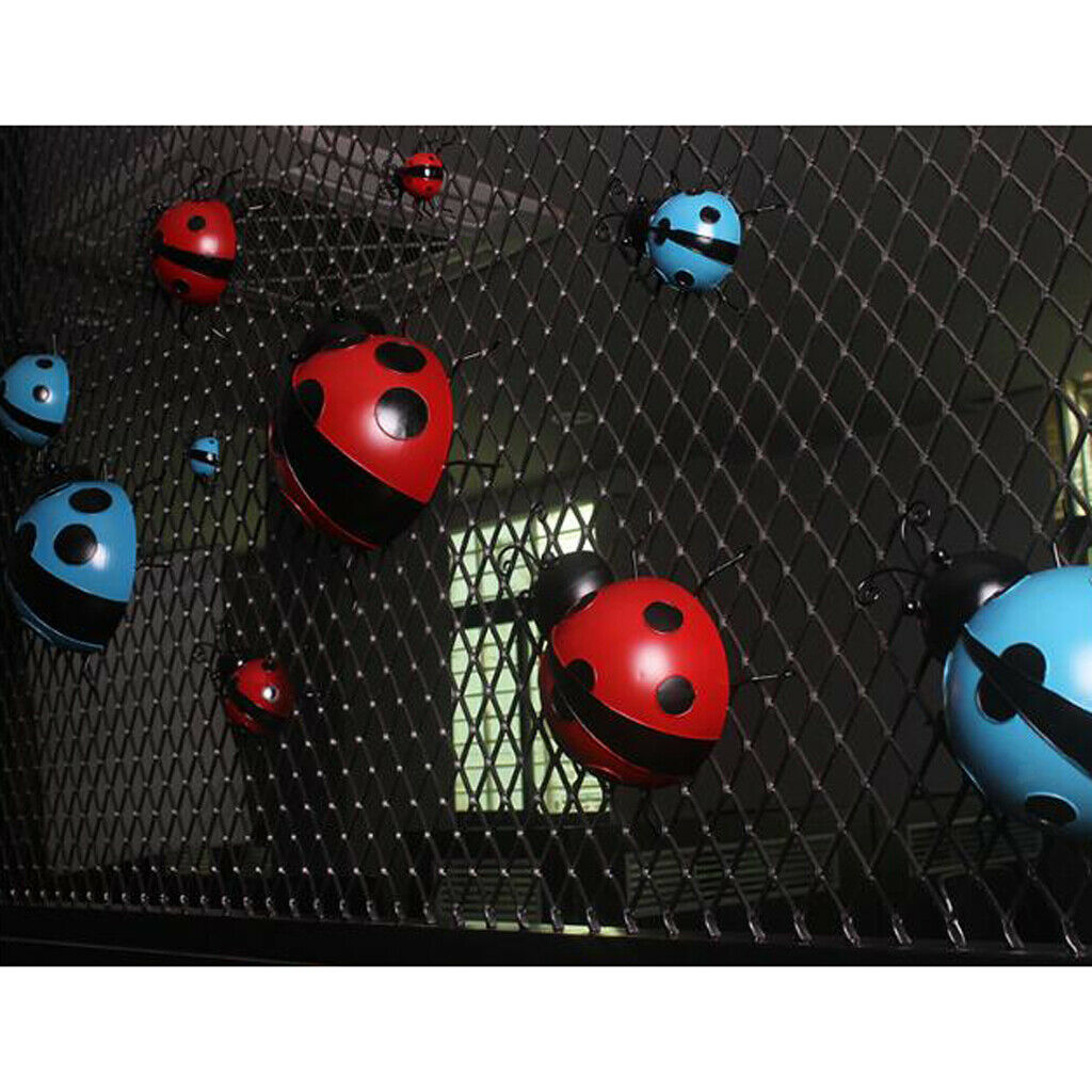 Pack 3 Ladybird Hand Painted Wall Hanging Ladybug Ornaments for Nursery Room