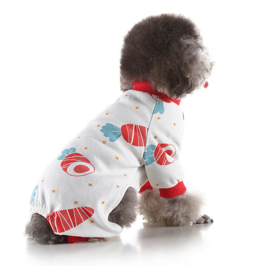 Pet Pajamas Comfort Pet Puppy Clothes Apparel For Small Dog Puppies Red-S