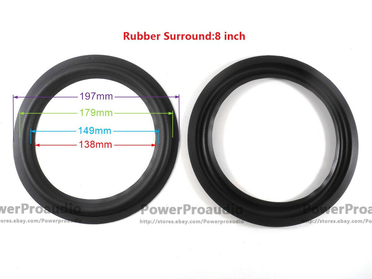 New 2PCS/LOT 8 inch 8'' Repair Woofer / Bass Speaker Rubber Surrounds