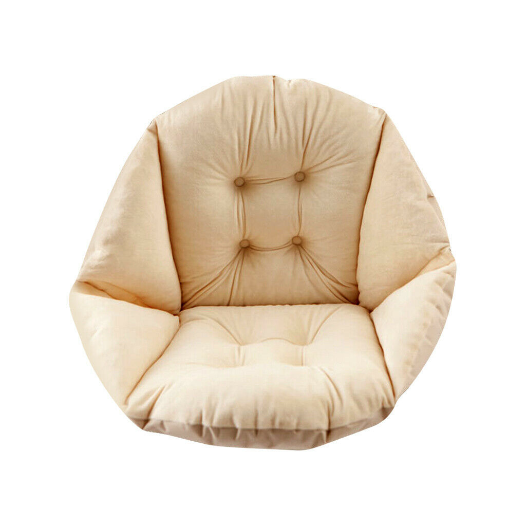 Foam Surrounded Cushion Shell Shape Warm Seat Sofa Pillow Chair Pad-Beige