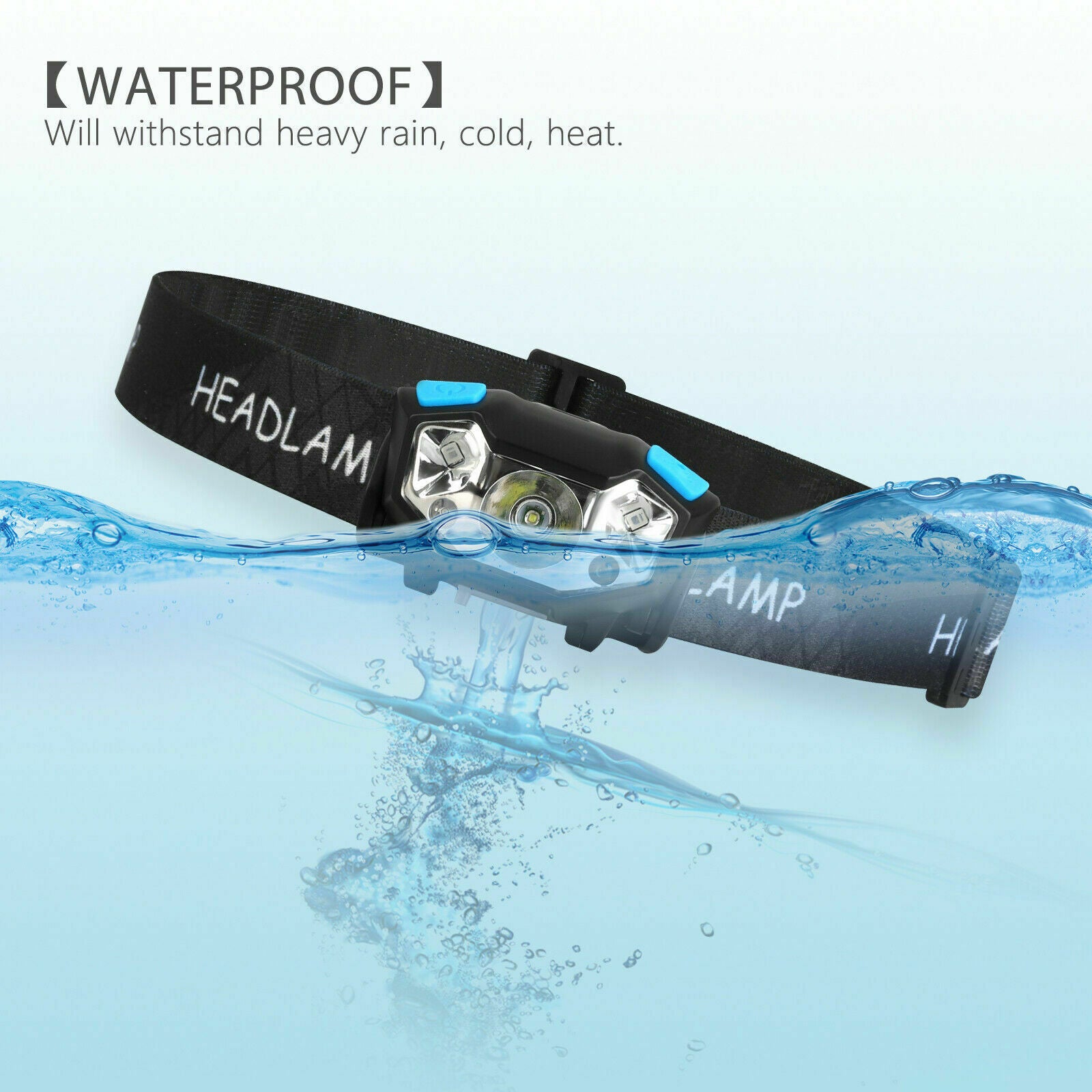 Motion Sensor Waterproof LED Headlamp Rechargeable Body Head Light Flashlight