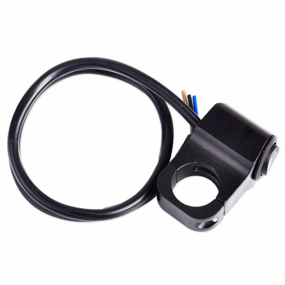 Black 7/8" 22mm 12V Handlebar Headlight Lamp On Off Kill Stop Switch Button An