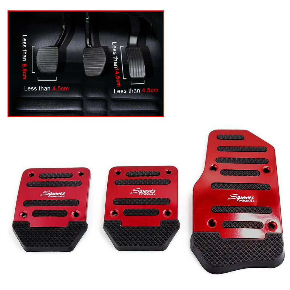 1 Set Red Universal Pedals Pad Cover Car Interior Decor Car Accessories Durable