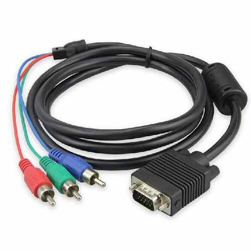 VGA To 3 RCA Male Component AV Video Converter adaptor Cable PC TV HDTV  gm