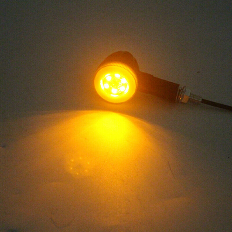 4 PCS Motorcycle Bikes Universal LED Turn Signal Light Retrofit Retro Lamp Red