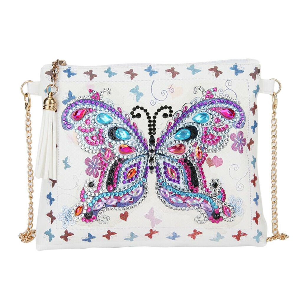 2Pcs DIY Special Drill Diamond Painting Shoulder Bag Metal Chain Handicraft