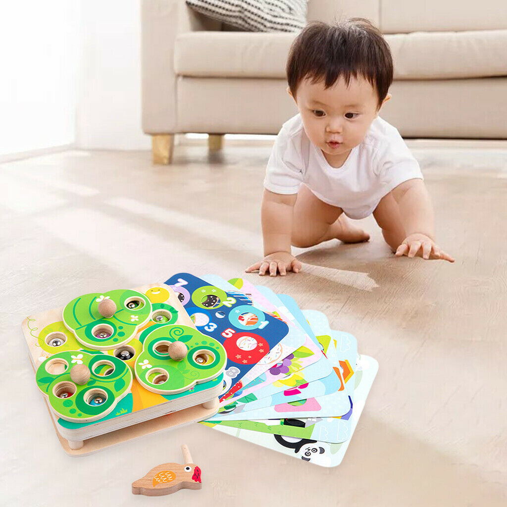 Bird catching worms games Magnetic play set for learning fine motor skills