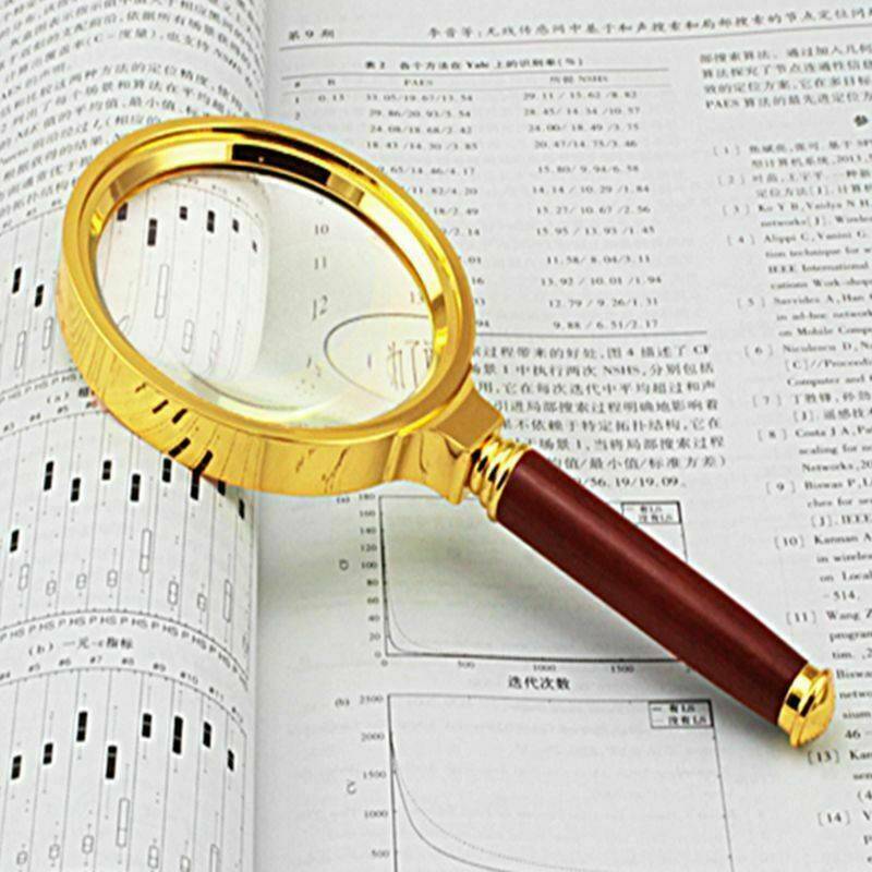 Handheld Classic 10X Magnifier Reading Magnifying Glass Jewelry Loupe 90MM