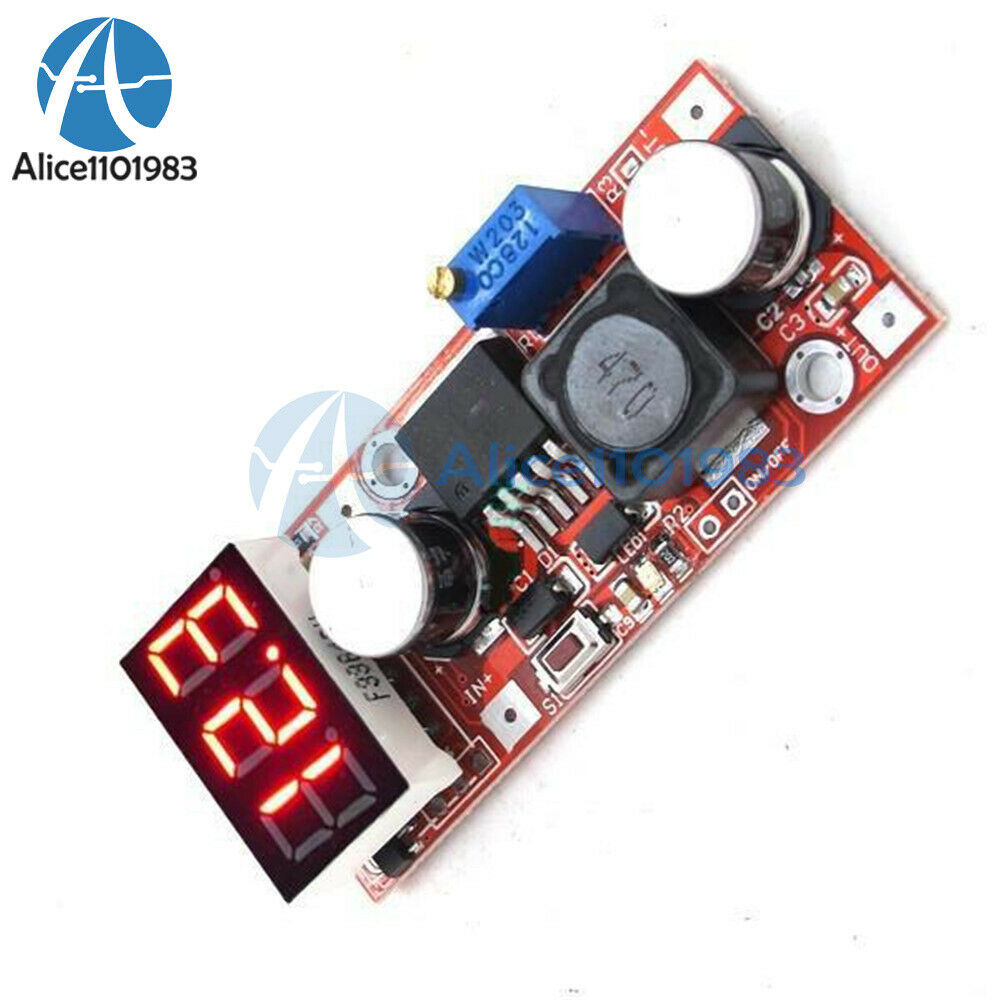 DC Adjustable Buck Step Down Converter LM2596 Voltage Regulator With Voltmeter