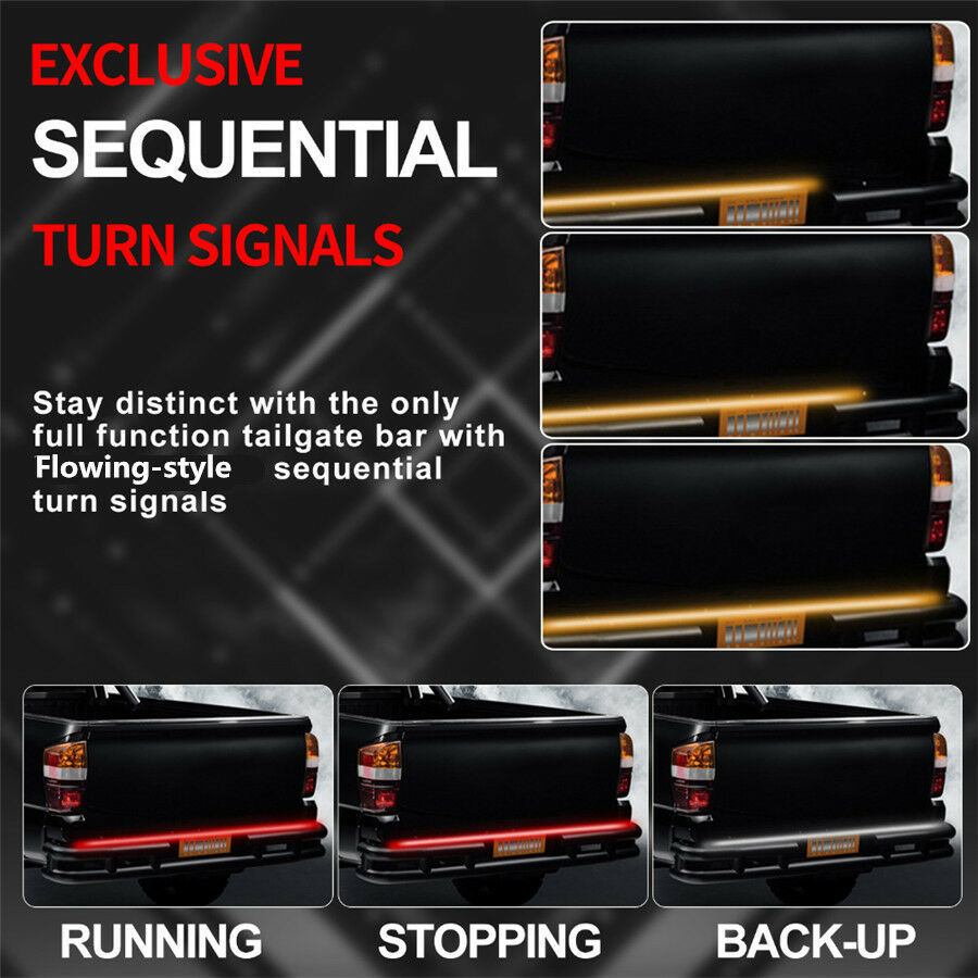 60inch 432 LED Flowing Turn Signal/Brake/DRL/Reverse Light Pickup Tailgate Light