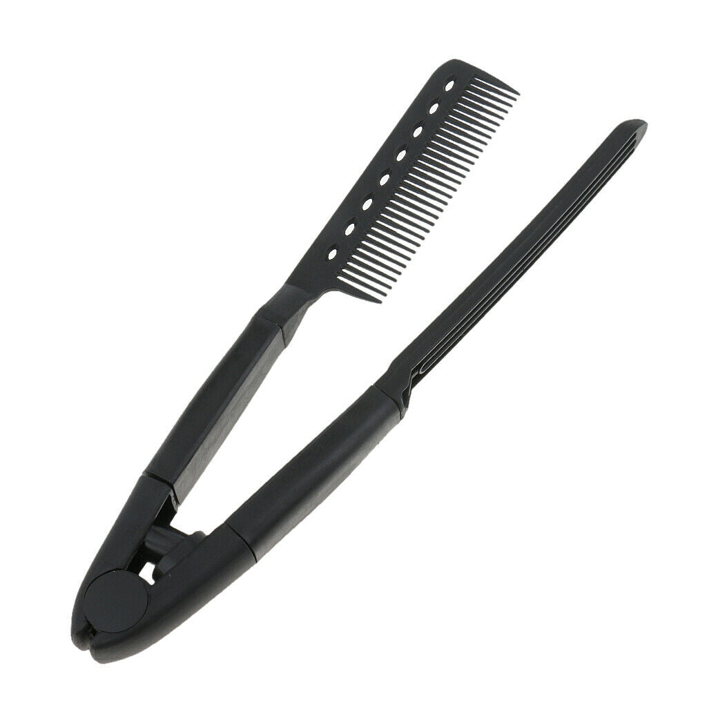 Multifunction Straightening Hair Comb, V Shaped Easy Hair Styling Comb Brush