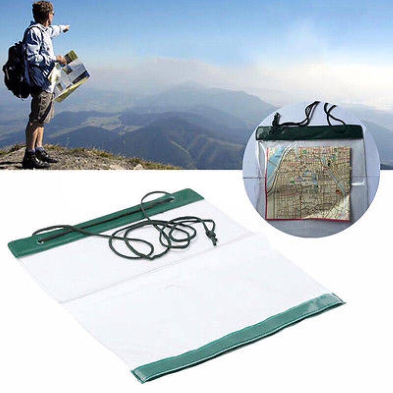 2016 Waterproof Outdoor Camping Hiking Clear Map Covers Storage Case Dry NTDD