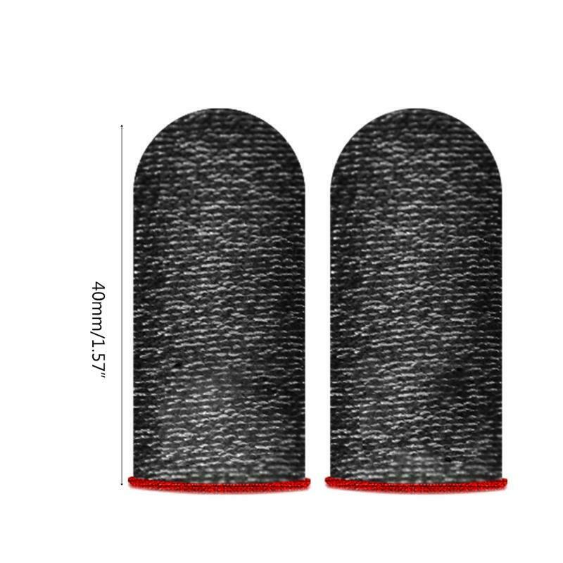 2 Pcs Phone Games Sweat-Proof Finger Gloves Thumbs Finger Cover Anti-slip Cot