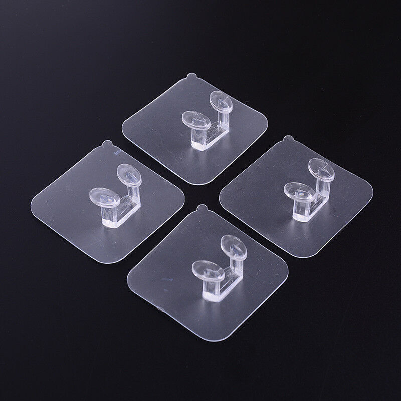 4x/pack home office wall adhesive plastic power plug storage hook random c.l8