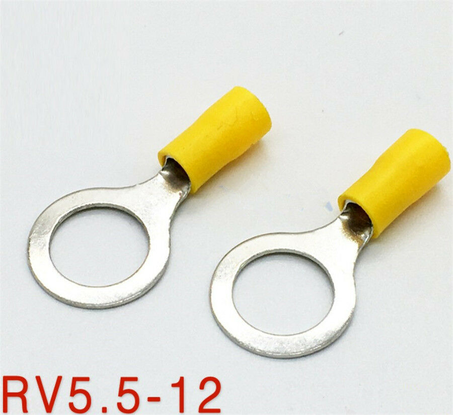 120 Pcs Assorted Insulated Ring Crimp Terminals Car Electrical Wiring Connectors