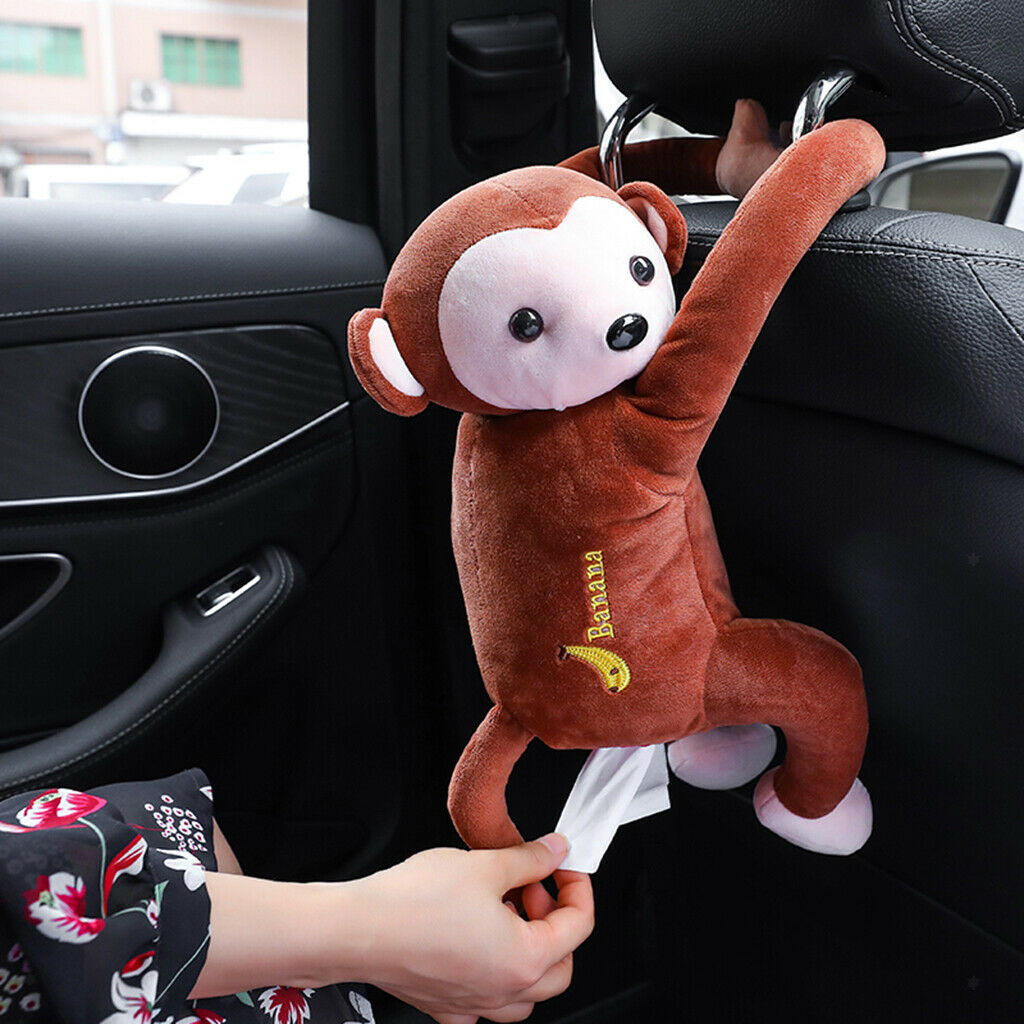 New Cute Monkey Tissue Napkin Storage Animal Cartoon for Car Home Toliet