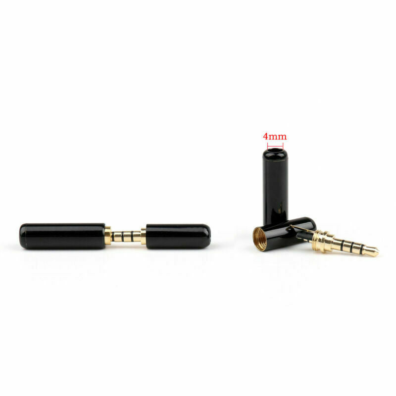 10 Set 3.5mm 4 Pole Stereo Audio( Male +Female) Plug Jack Connector Solder S AT2
