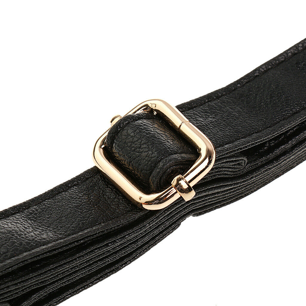 Adjustable Leather Bag Belt Replacement Shoulder Crossbody Bag Strap Black