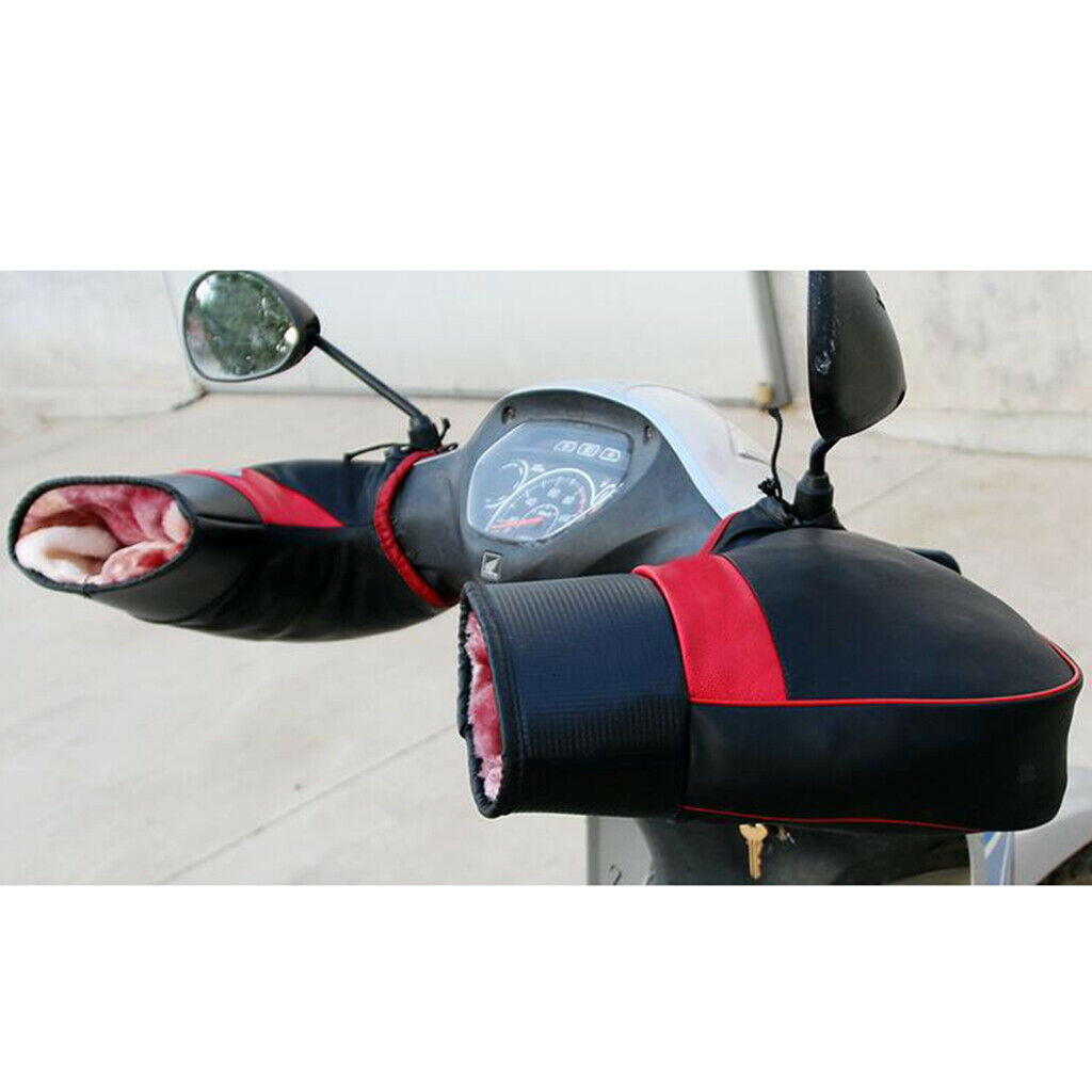 Motorcycle Motorbike Scooter Warm Winter Handlebar Over Gloves Hand Muff