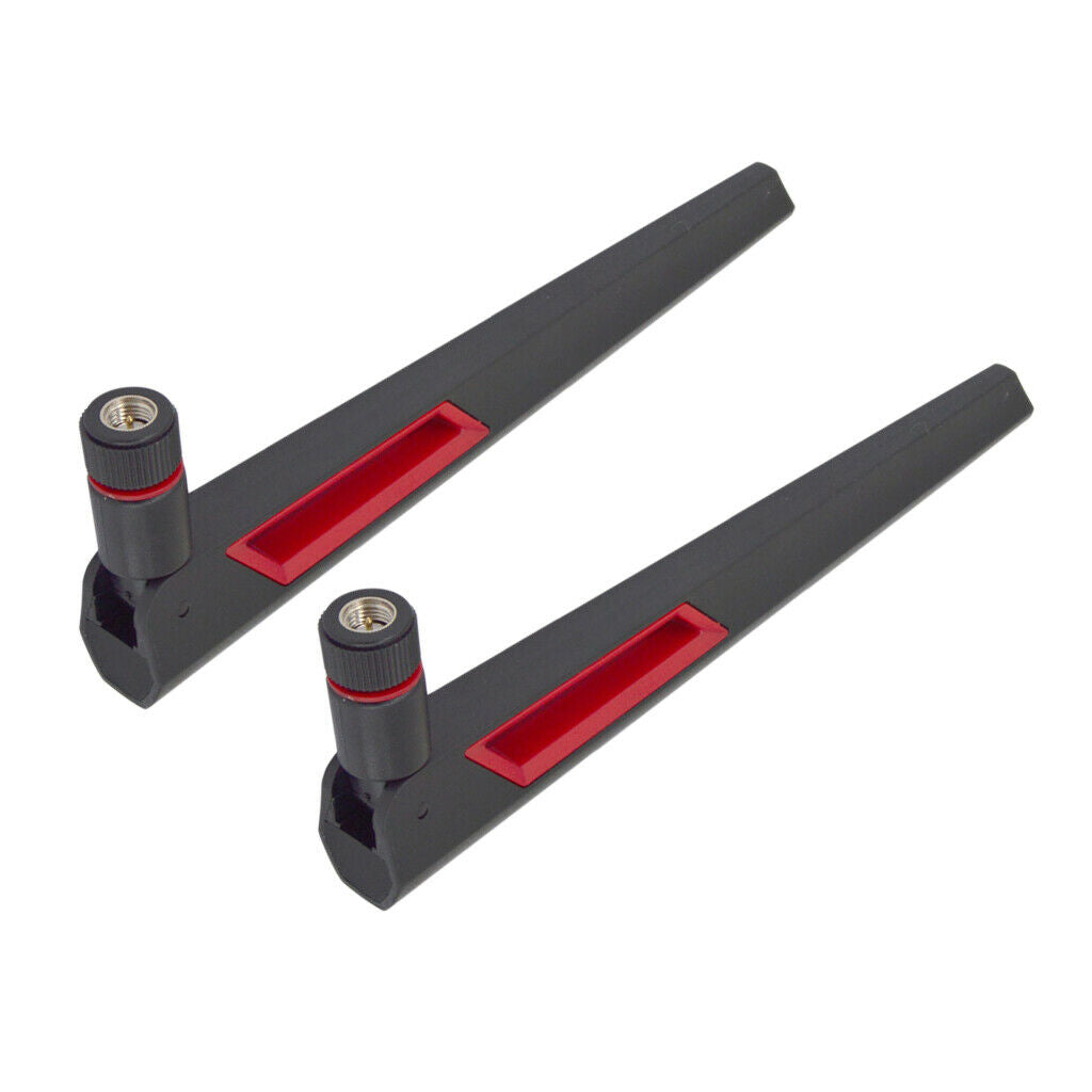 2 Packs Dual Frequency High Enhanced WiFi Router Antenna Male Connector