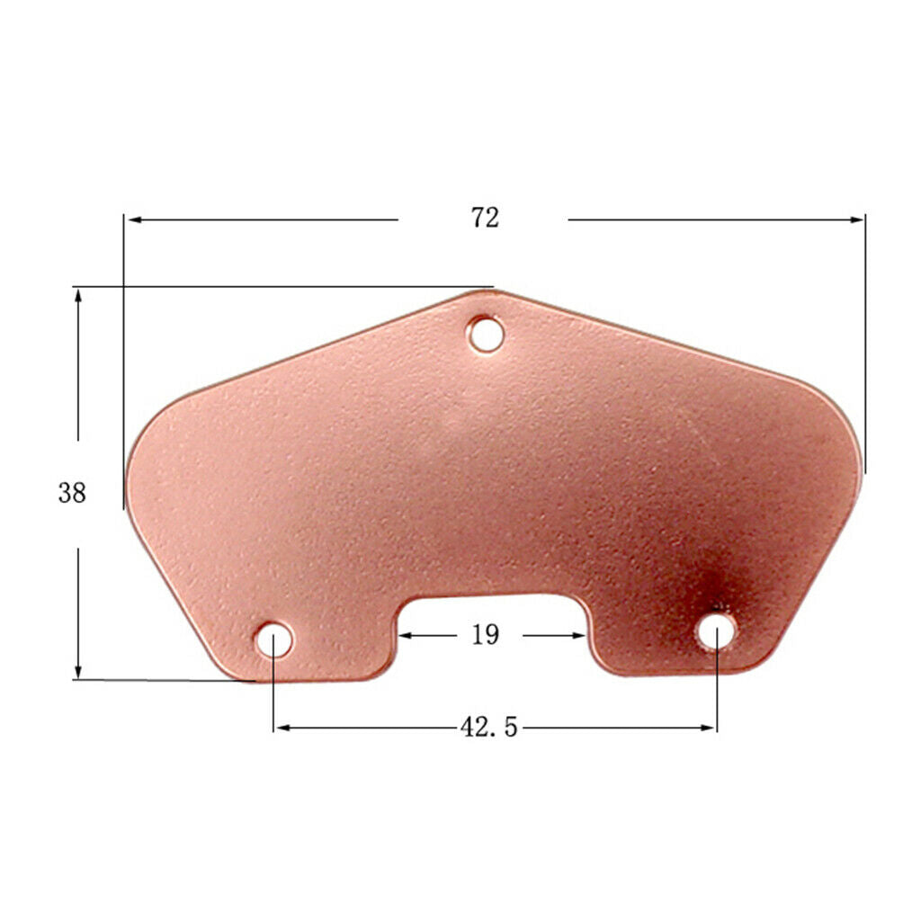 Pink pickup baseplate cover for Tl electric guitar, 72 x 38mm