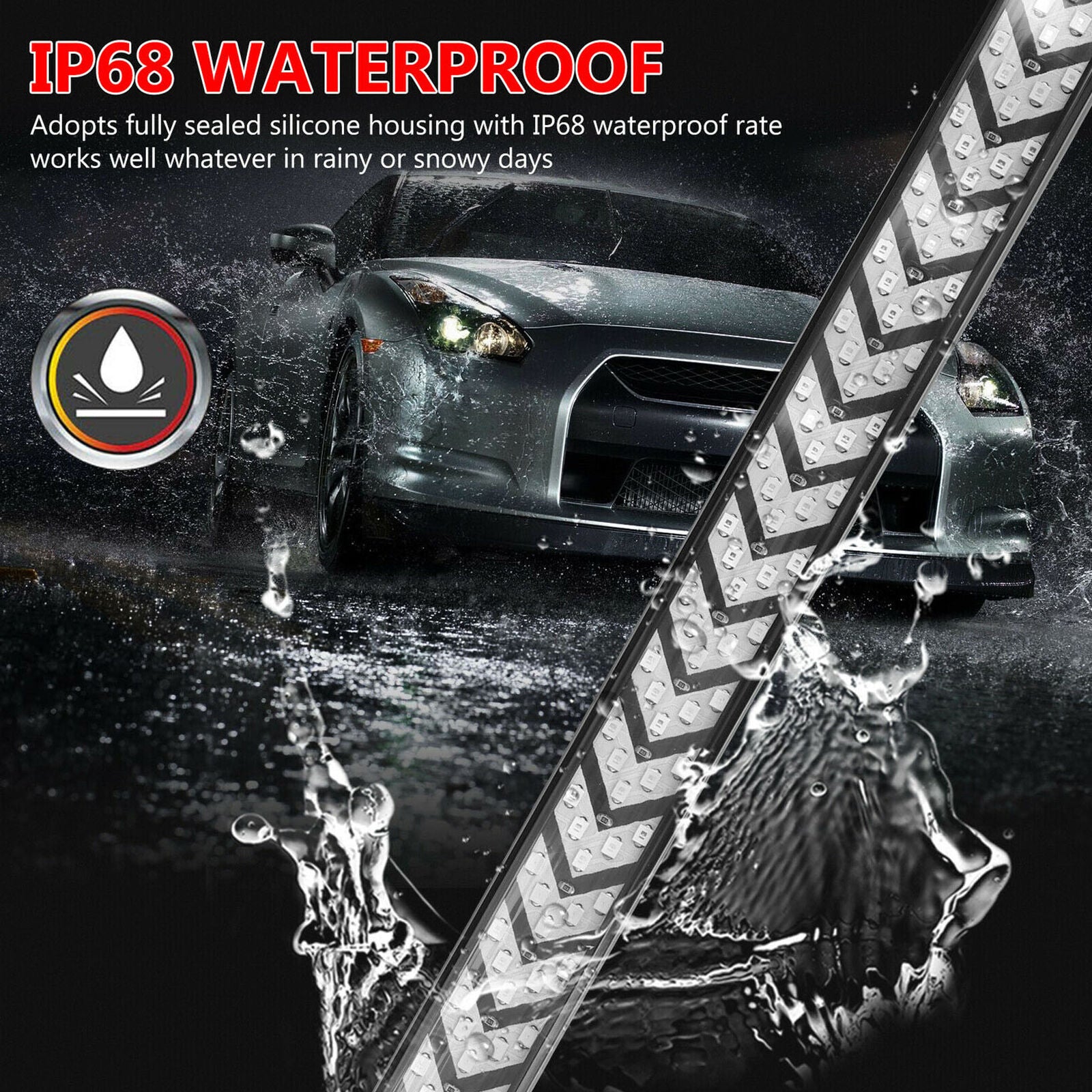 40inch Flowing LED Truck Tail Light Strip Turn Signal Tailgate Brake Bar Reverse