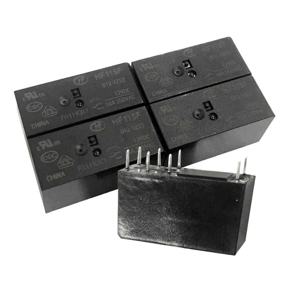 5 Pieces HF115F 012-1ZS3 DC12V 16A Power Relay 8Pin Coil Voltage Power Relay