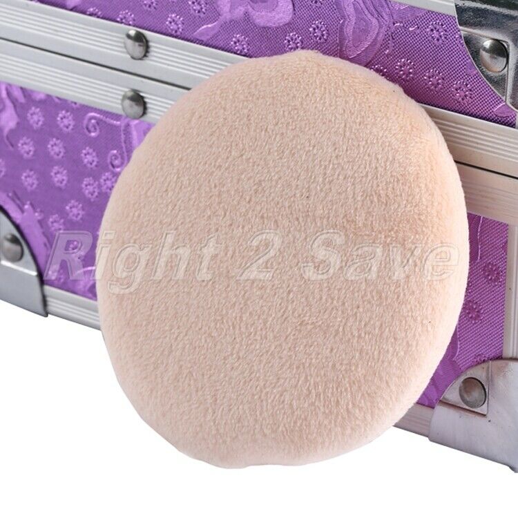 1X Round Circle Beauty Facial Face Sponge Makeup Cosmetic Powder Puff Pad Ribbon