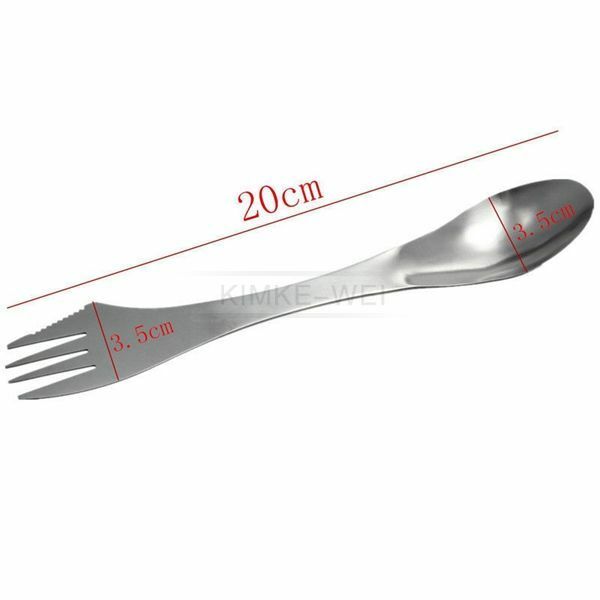 3 in 1 Stainless Steel Spork Spoon Fork Combo Camping Outdoor Hiking
