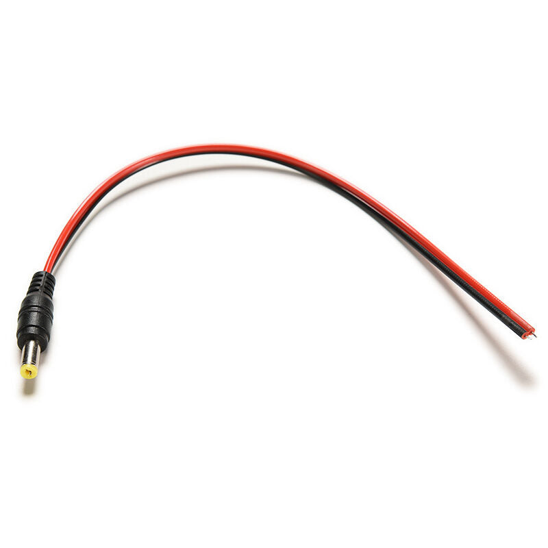 10pcs  For CCTV Security 12V DC Power Pigtail Male 5.5*2.1mm Cable Plug WireDD