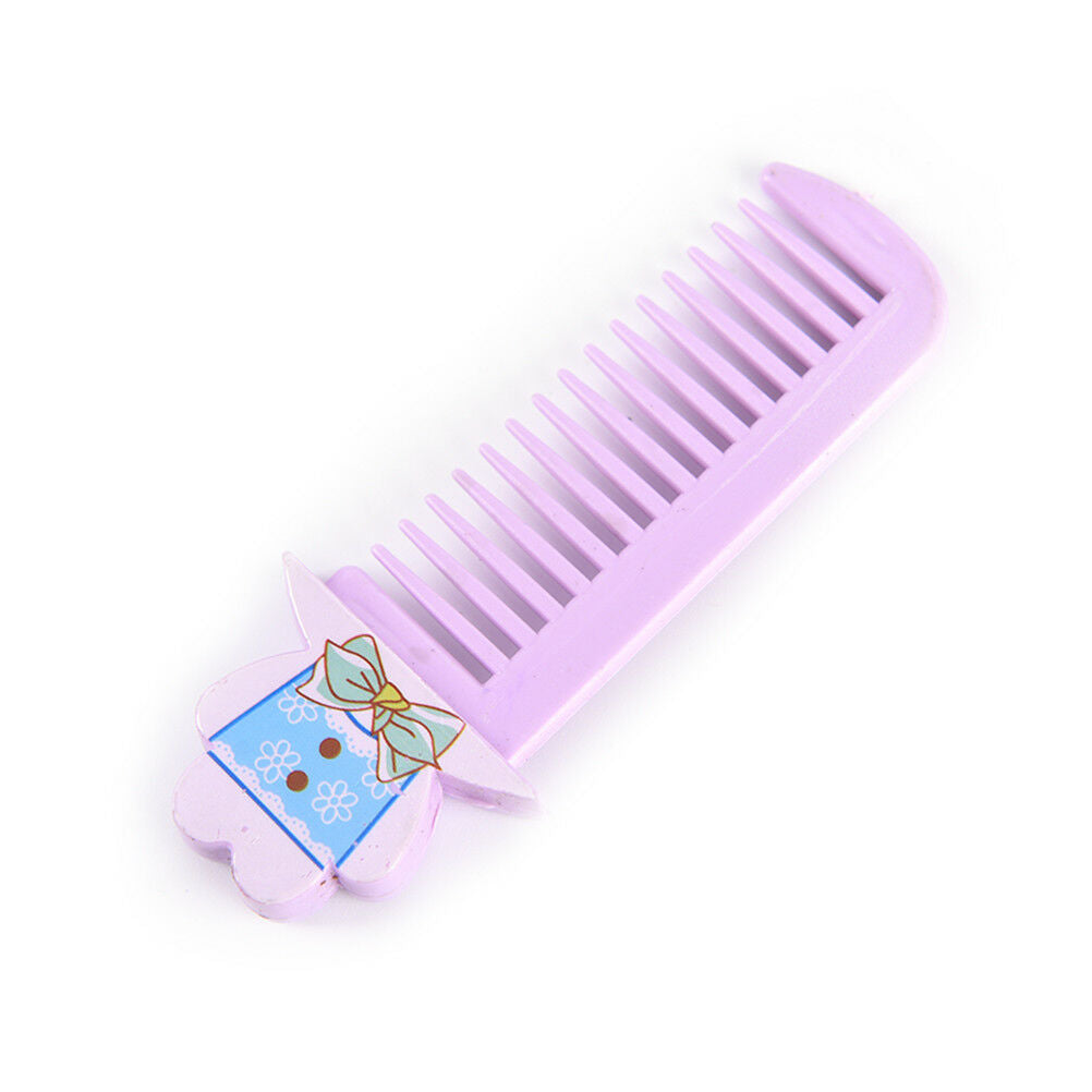 Cute Cartoon Makeup Mirror Travel Pocket Cosmetic Mirror With Comb Random Fad US