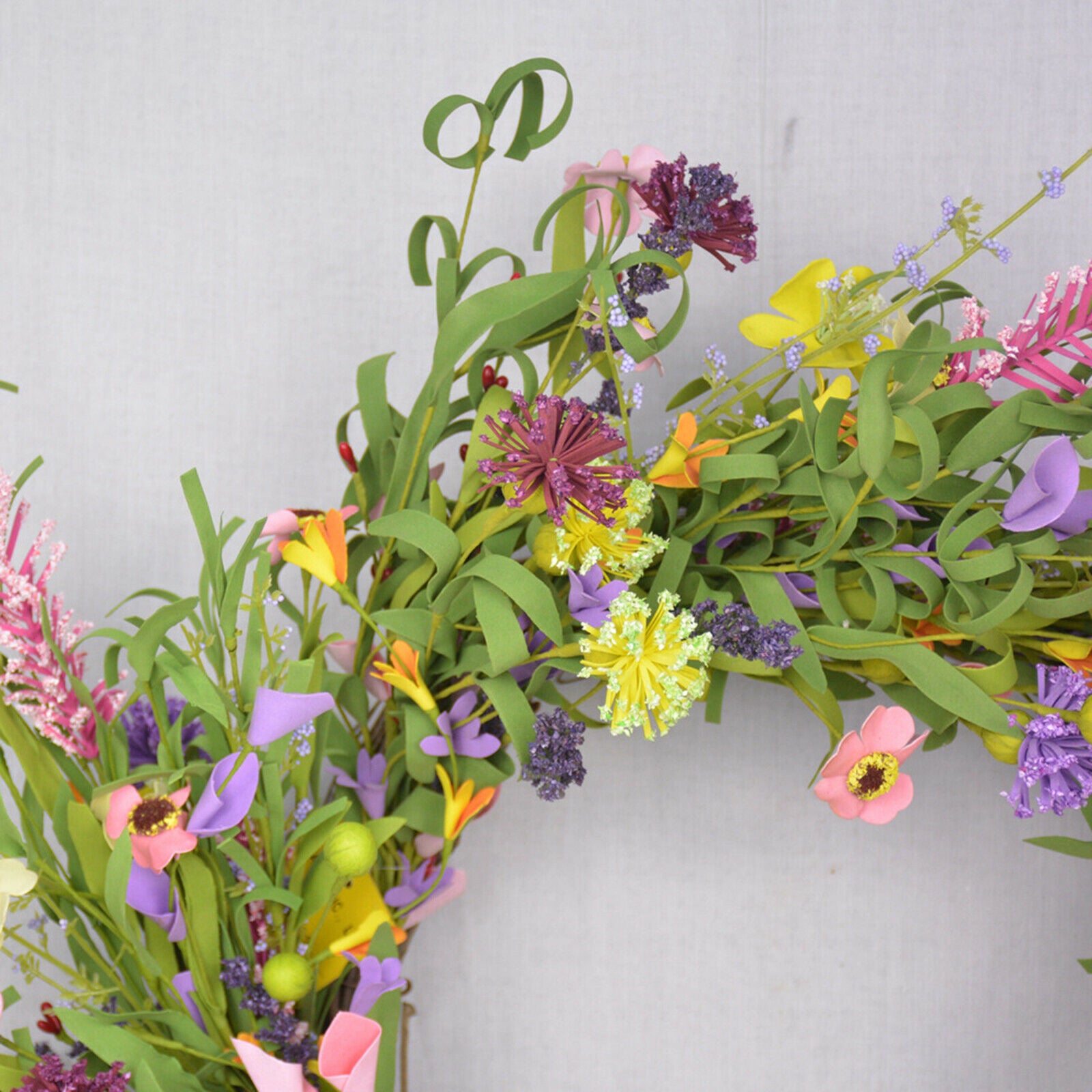 Flower Wreath Handmade Floral Spring Summer Garland Shop Window Decorative